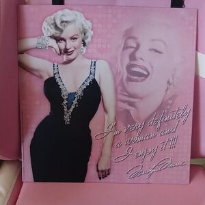 Marilyn Monroe Pink and Black Art Poster